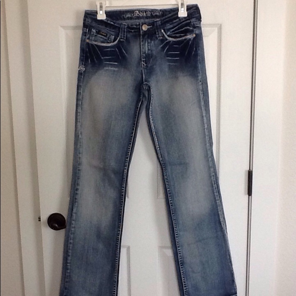 Adiktd Mid Rise Relaxed Fit Boot Cut Jeans - Picture 2 of 7